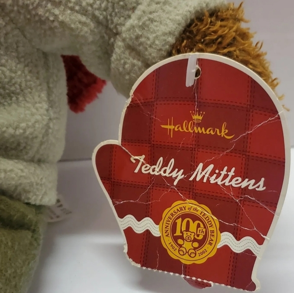 Hallmark Teddy Mittens 100th Anniversary Teddy Bear Plush Bear Doll W Hang Tag - Picture 5 of 9
